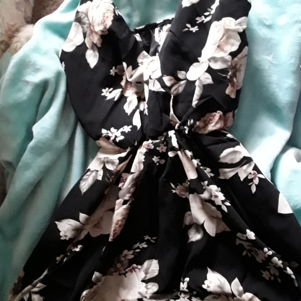 Black floral SHEIN dress